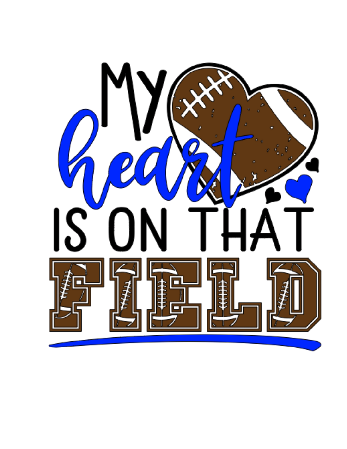 My heart is on that field tee and sweatshirt