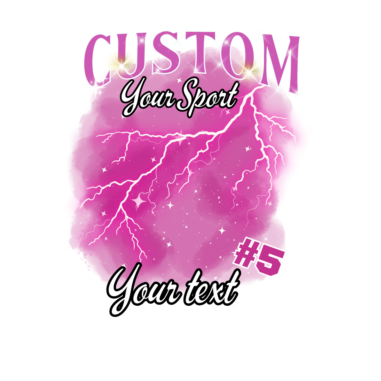 Custom Sports background tees and hoodies
