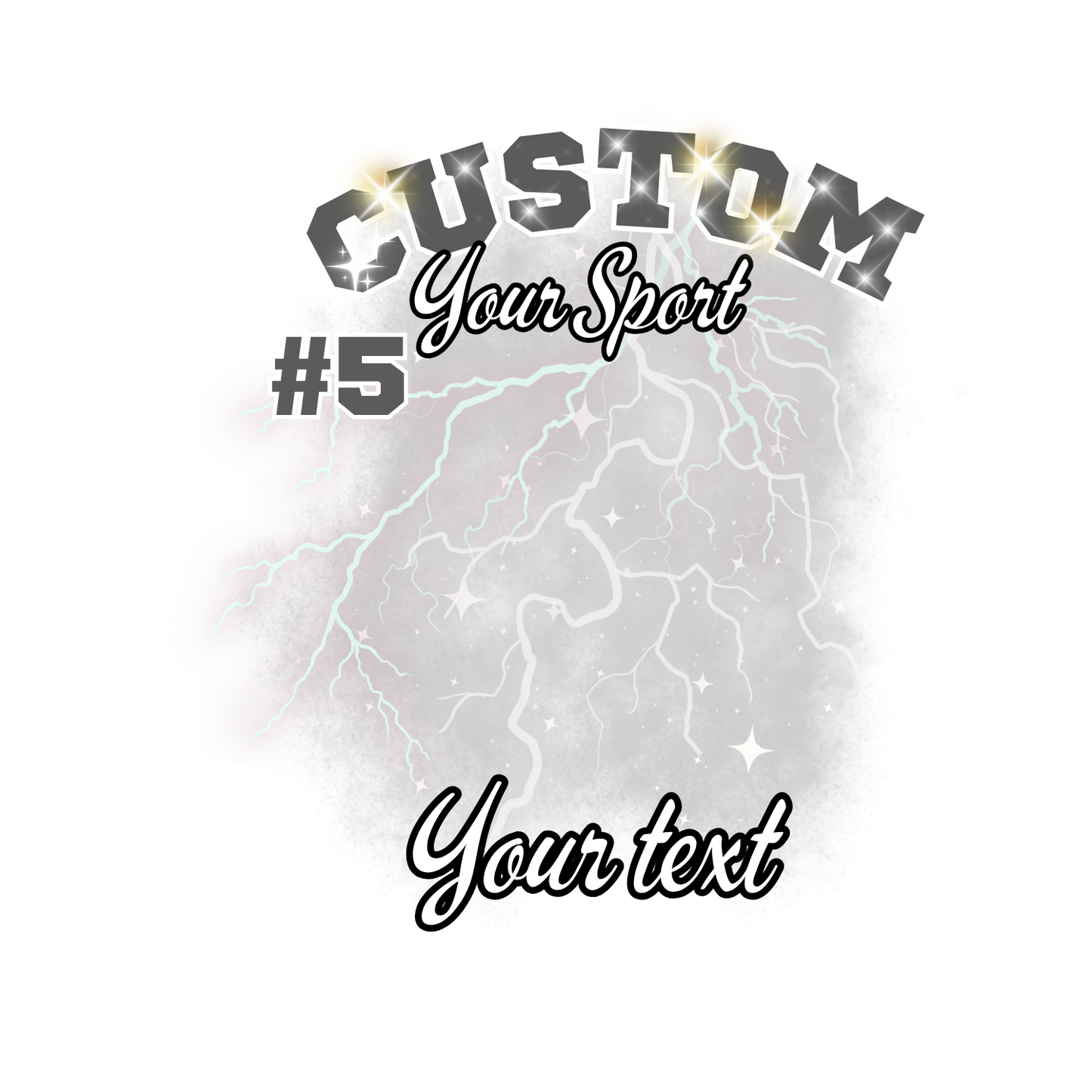 Custom Sports background tees and hoodies