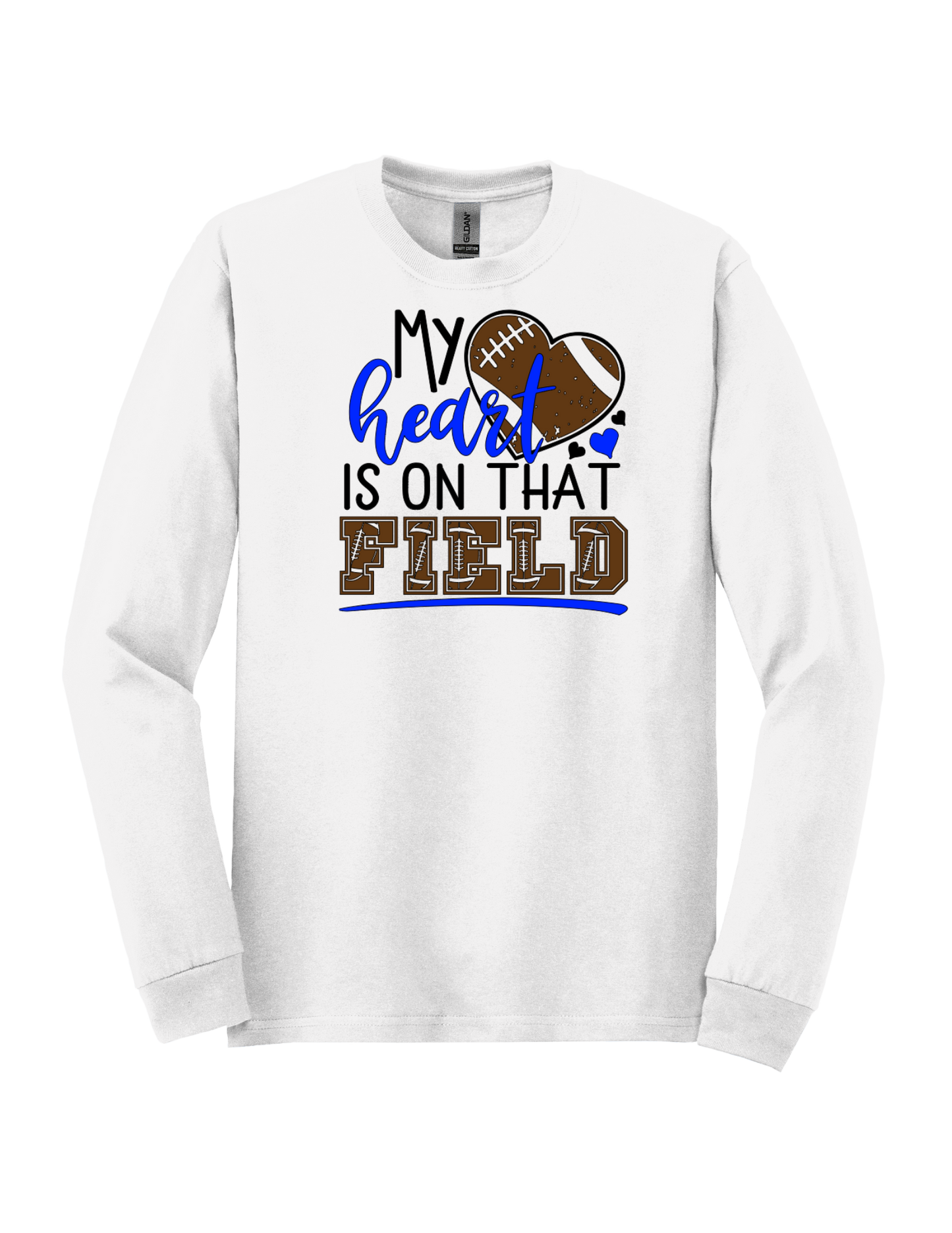 My heart is on that field tee and sweatshirt