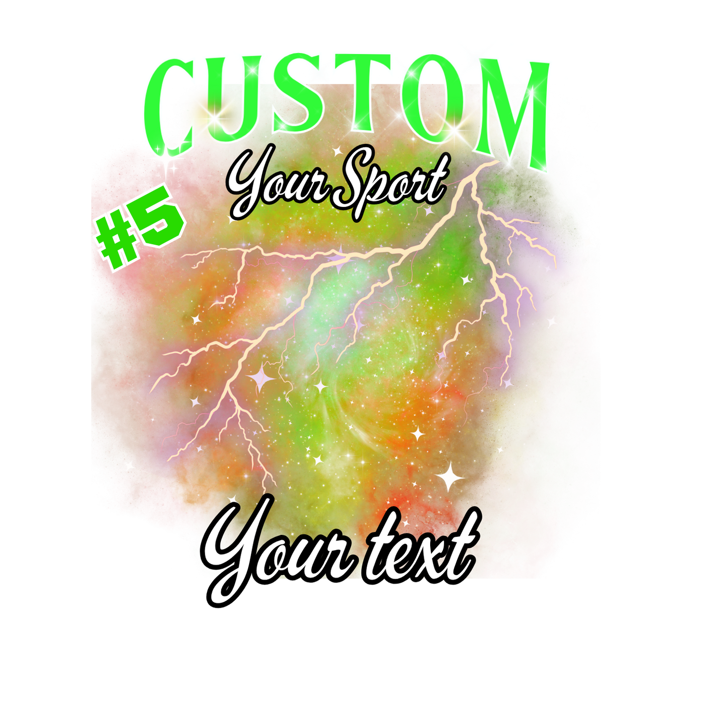 Custom Sports background tees and hoodies