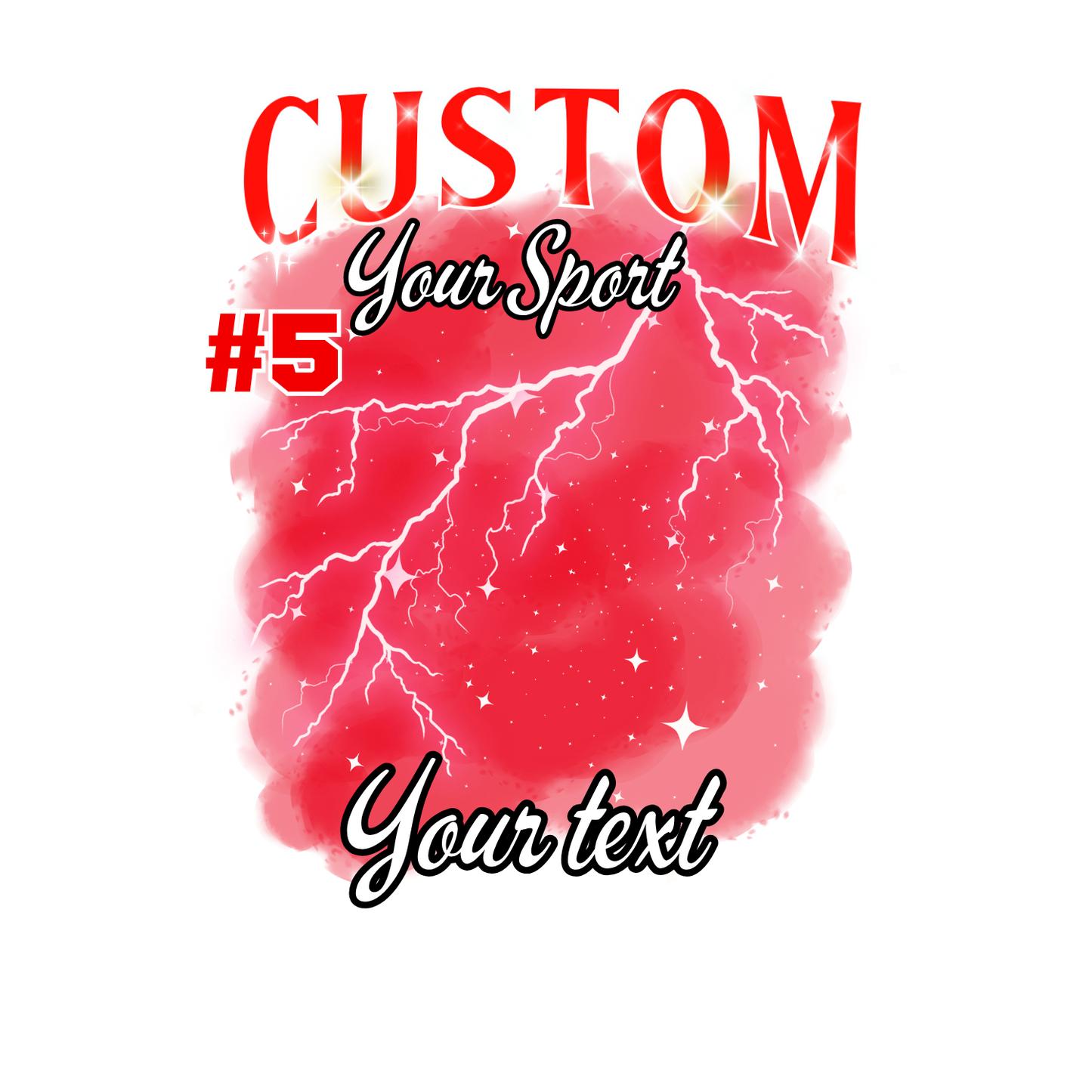 Custom Sports background tees and hoodies
