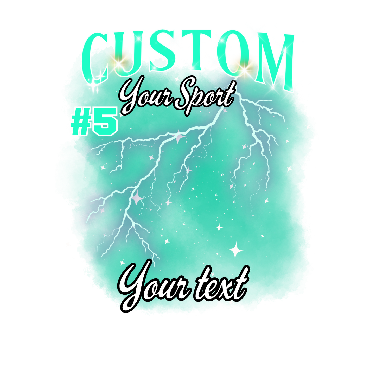 Custom Sports background tees and hoodies