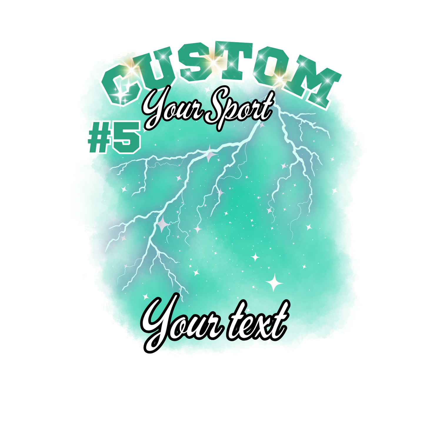 Custom Sports background tees and hoodies