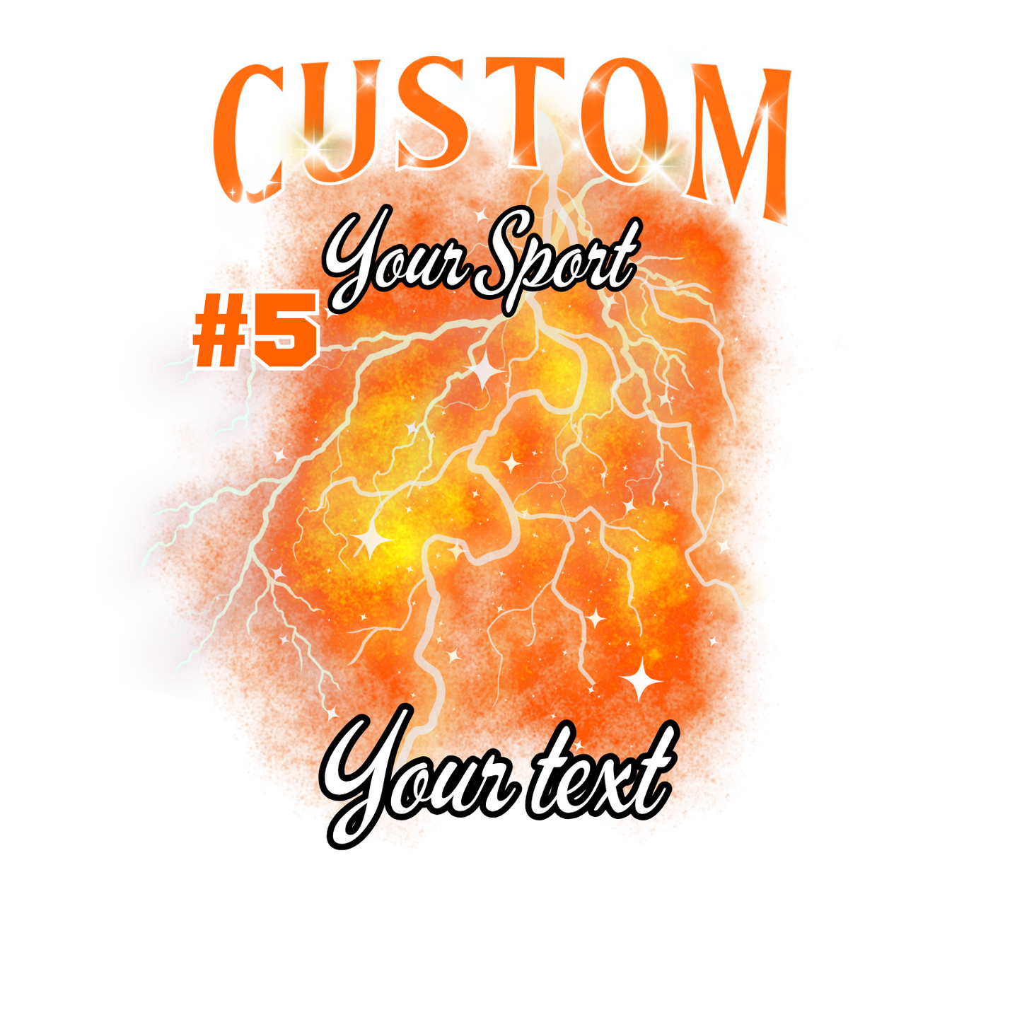 Custom Sports background tees and hoodies