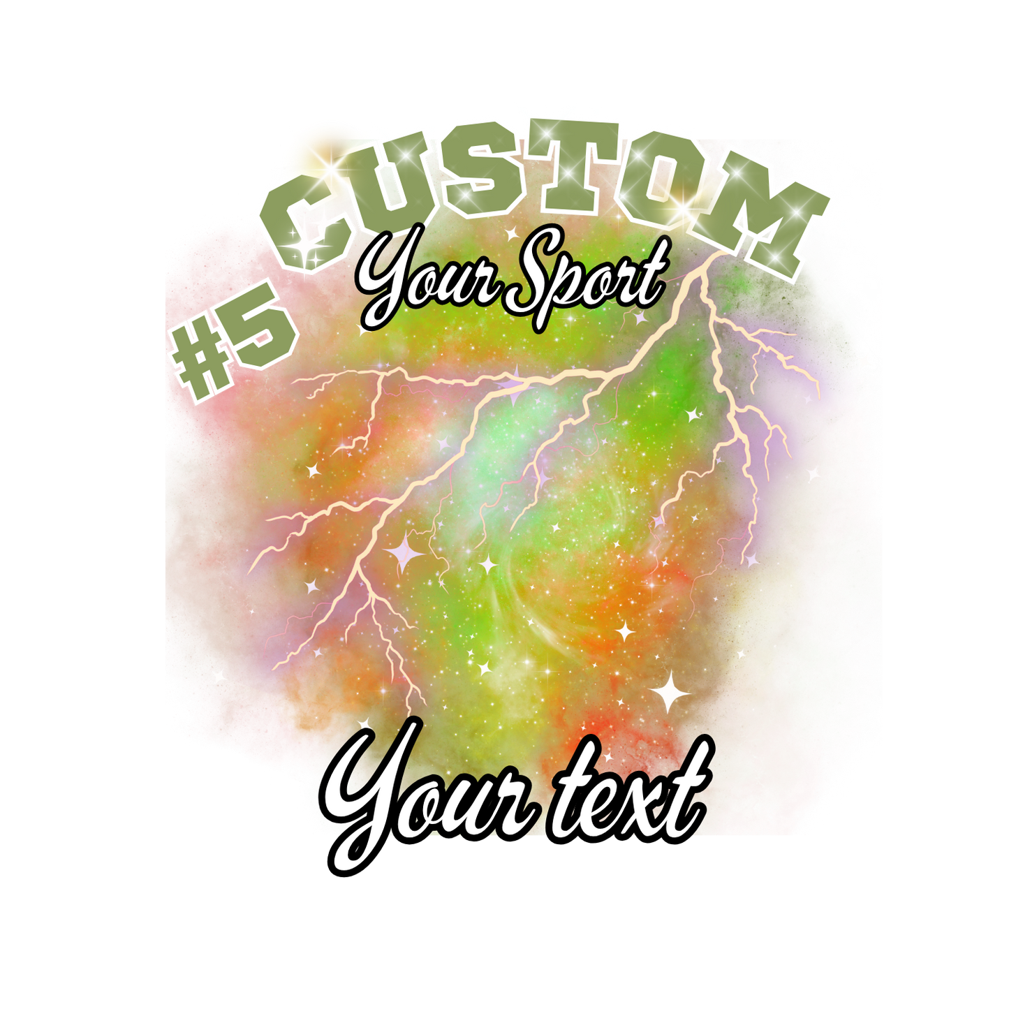 Custom Sports background tees and hoodies