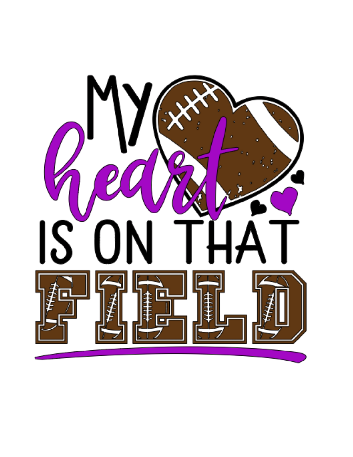 My heart is on that field tee and sweatshirt