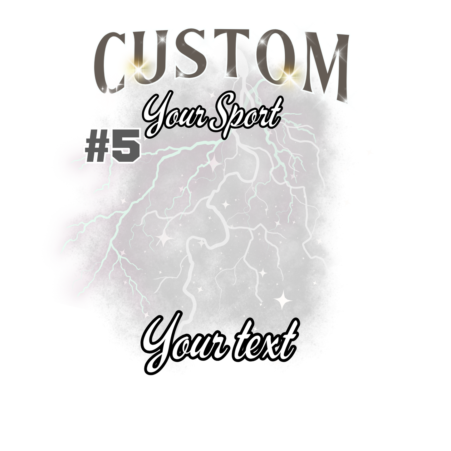 Custom Sports background tees and hoodies