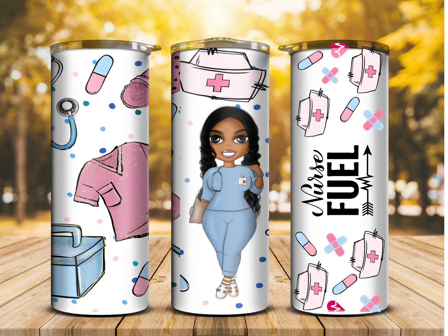 Nurse Fuel 20 and 40oz tumblers