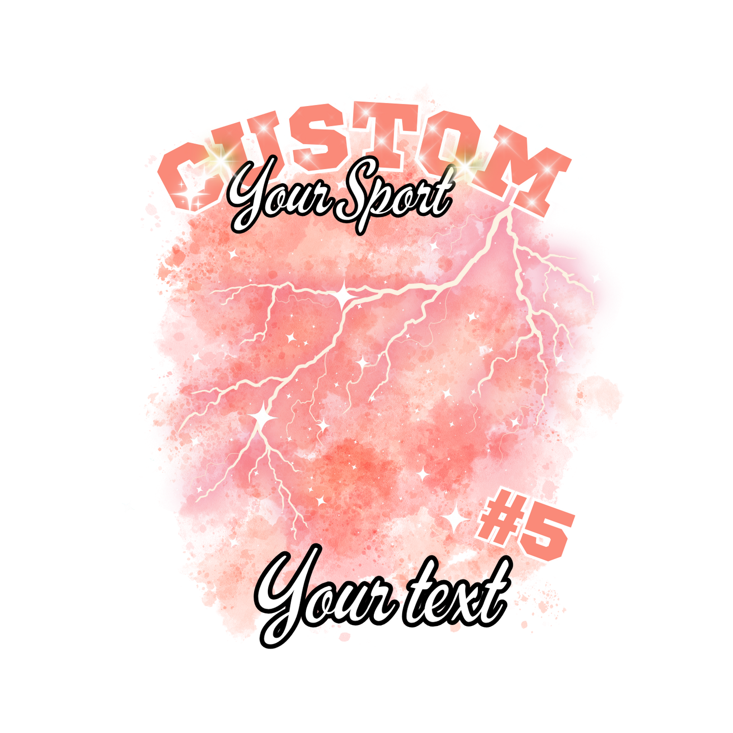 Custom Sports background tees and hoodies