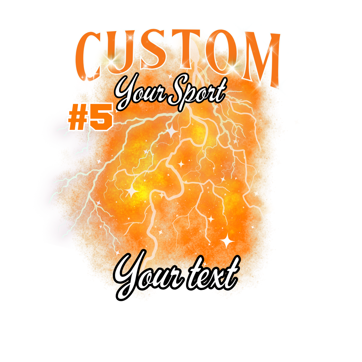 Custom Sports background tees and hoodies