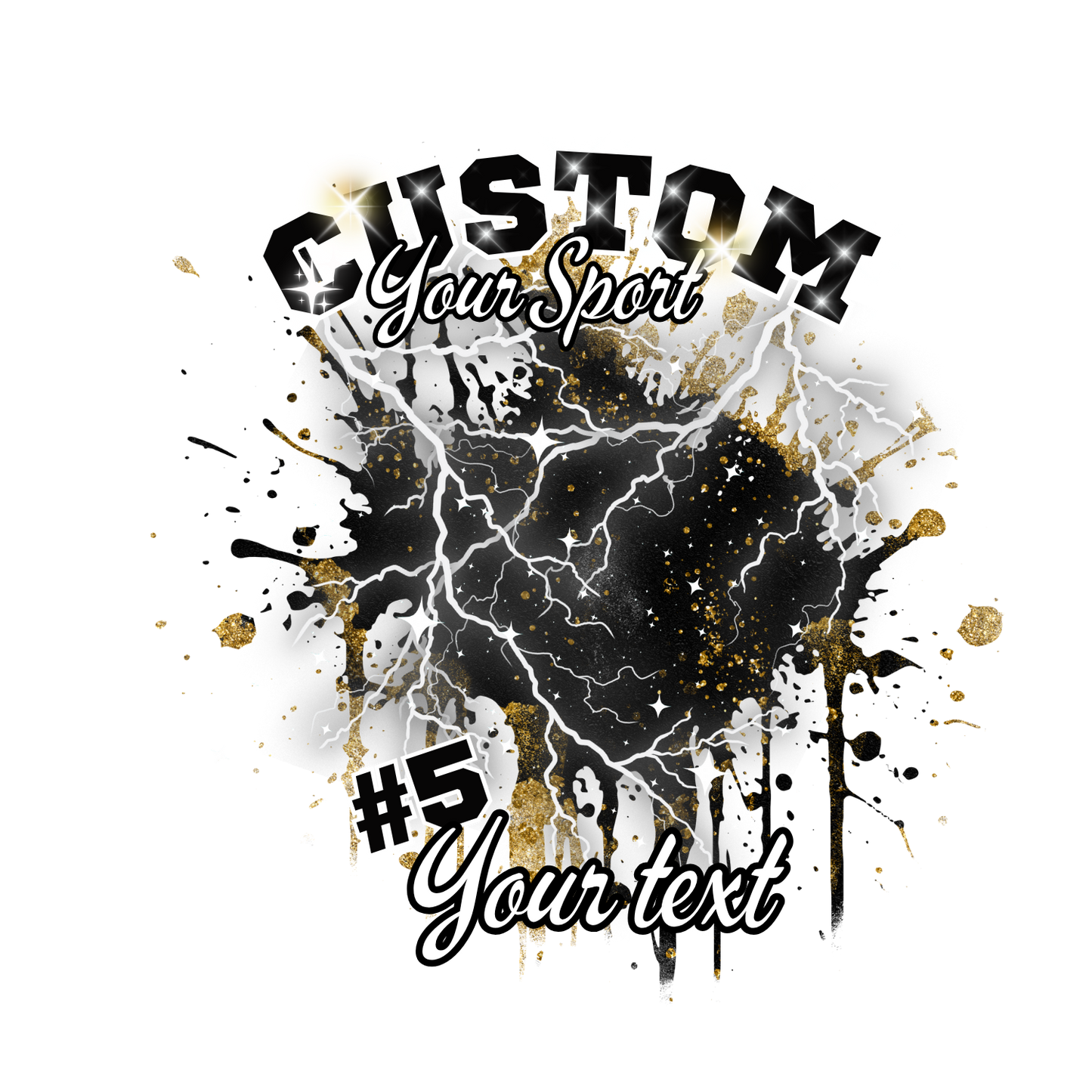 Custom Sports background tees and hoodies