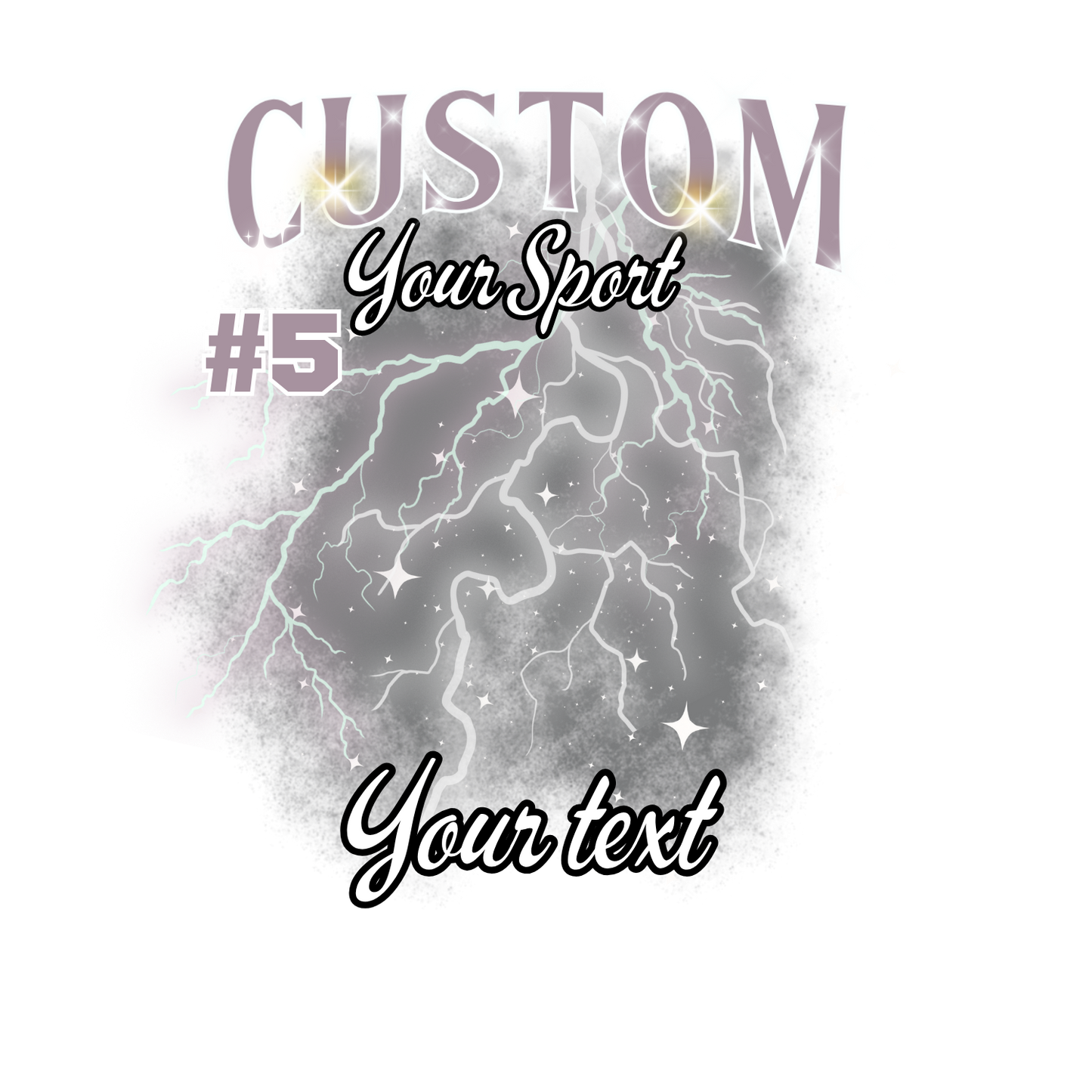 Custom Sports background tees and hoodies