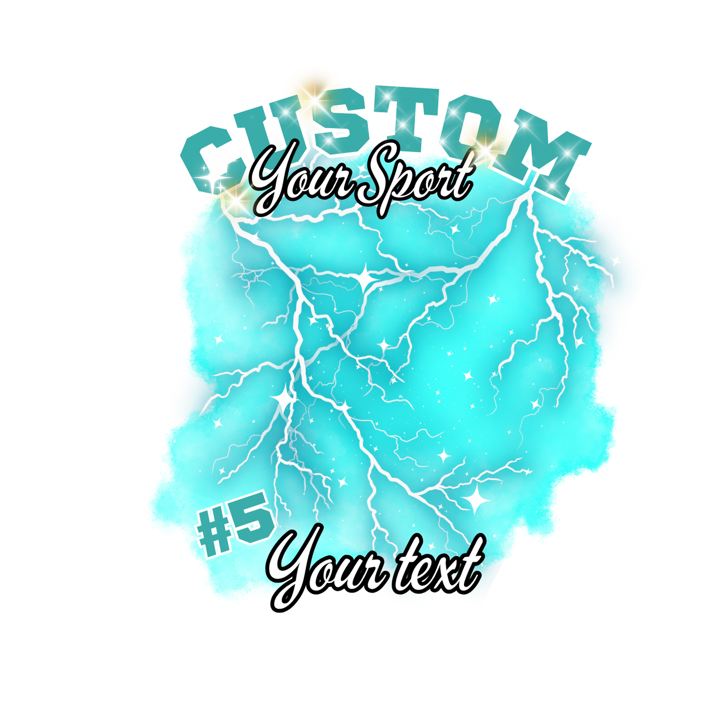 Custom Sports background tees and hoodies