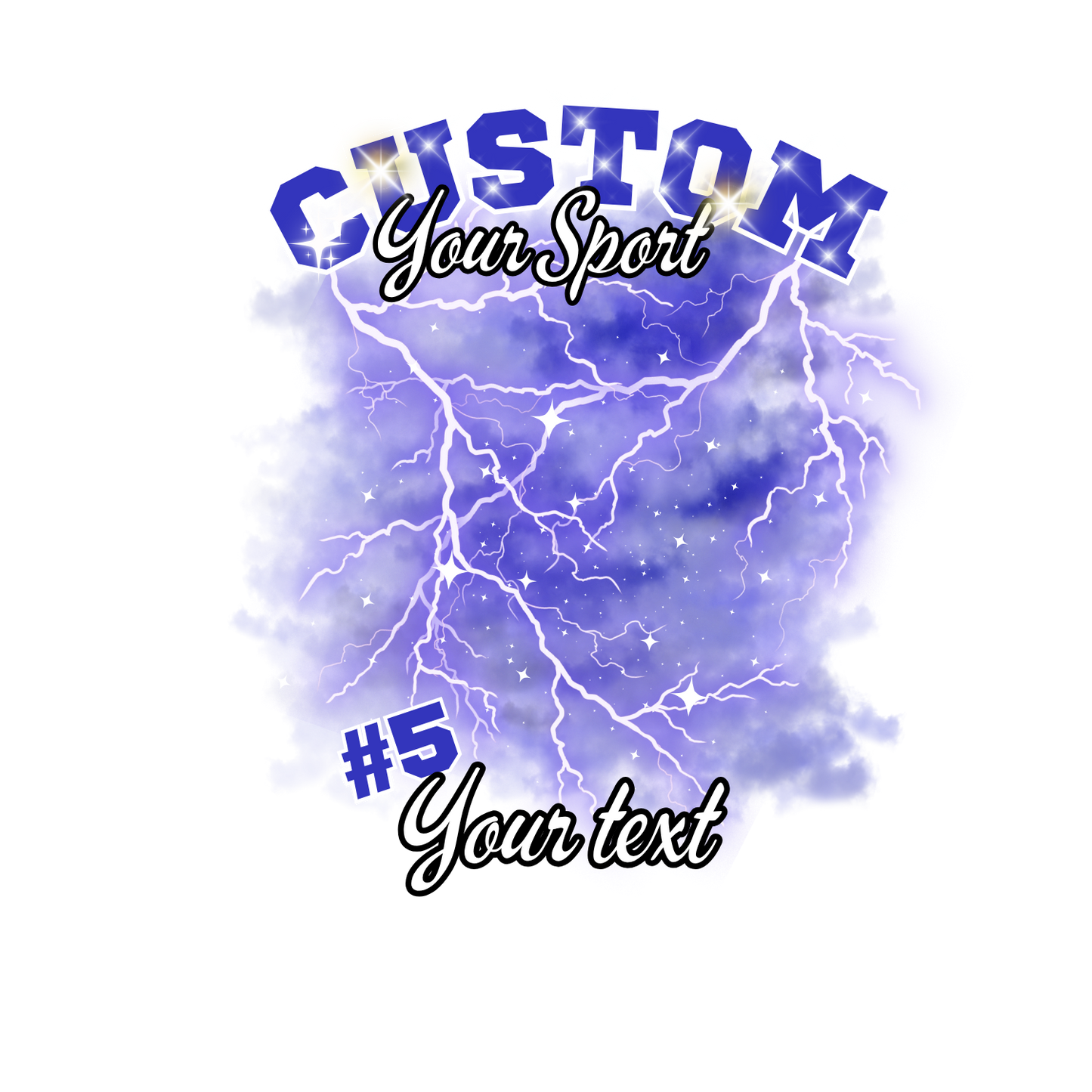 Custom Sports background tees and hoodies