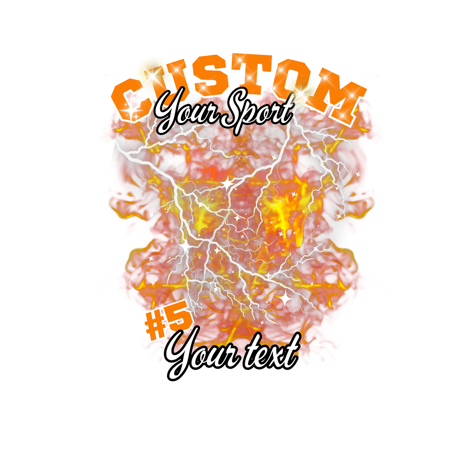Custom Sports background tees and hoodies