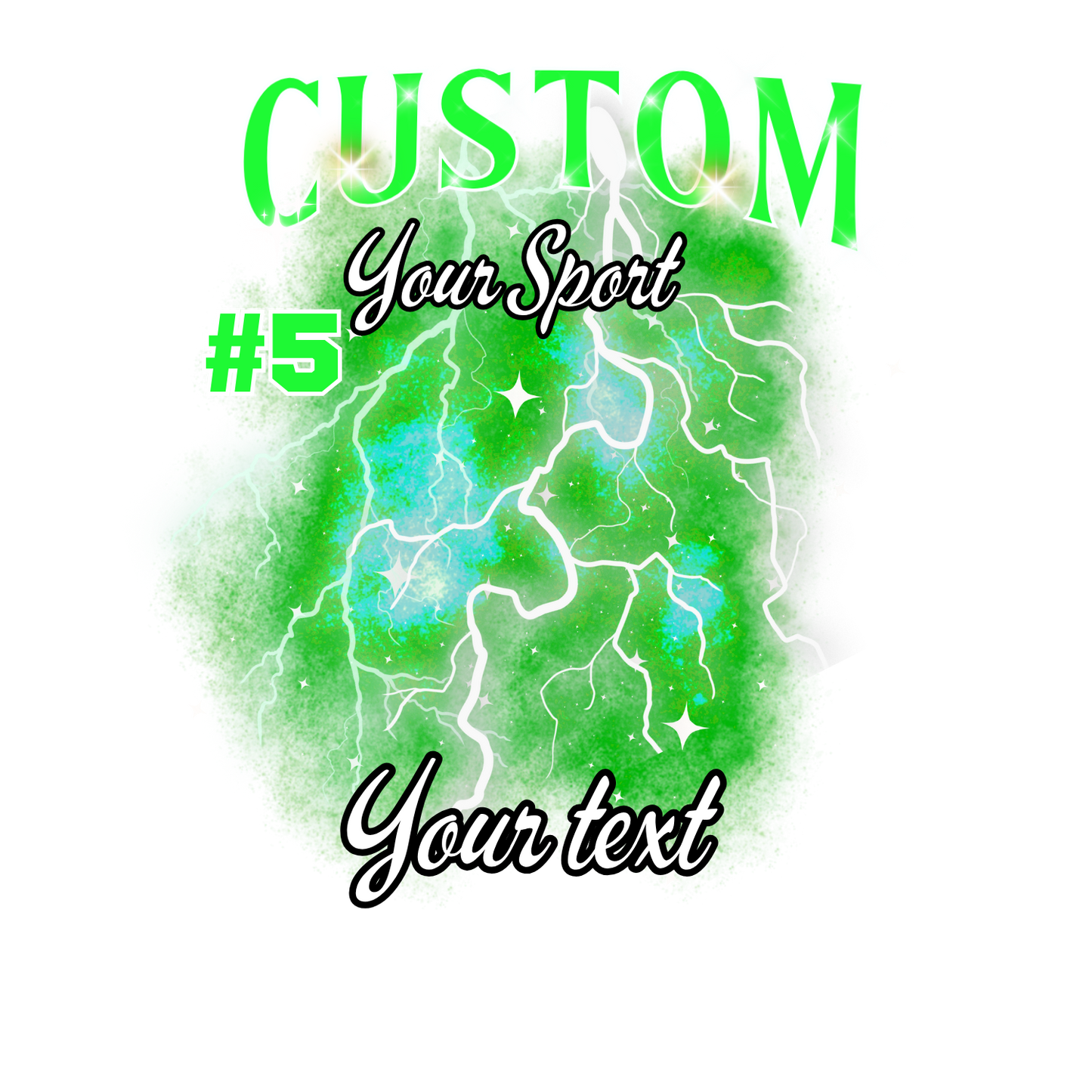 Custom Sports background tees and hoodies