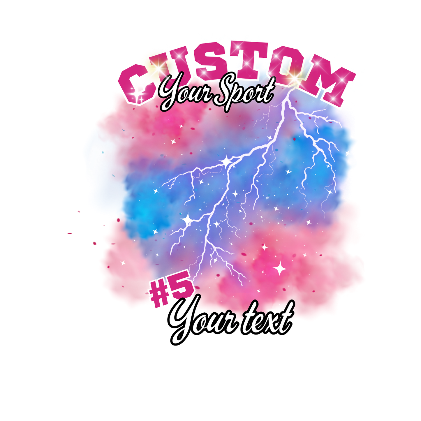 Custom Sports background tees and hoodies