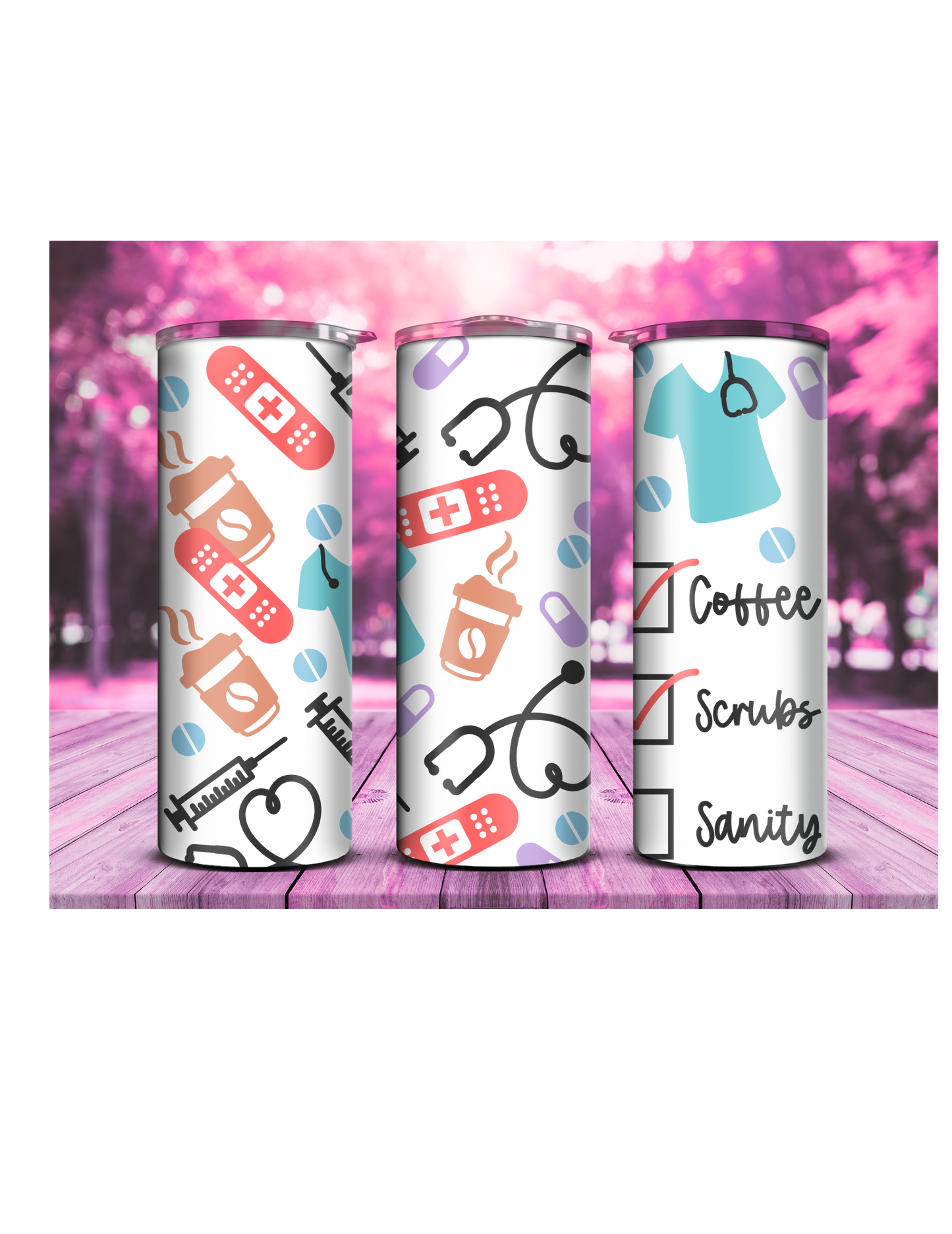 Nurse Fuel 20 and 40oz tumblers
