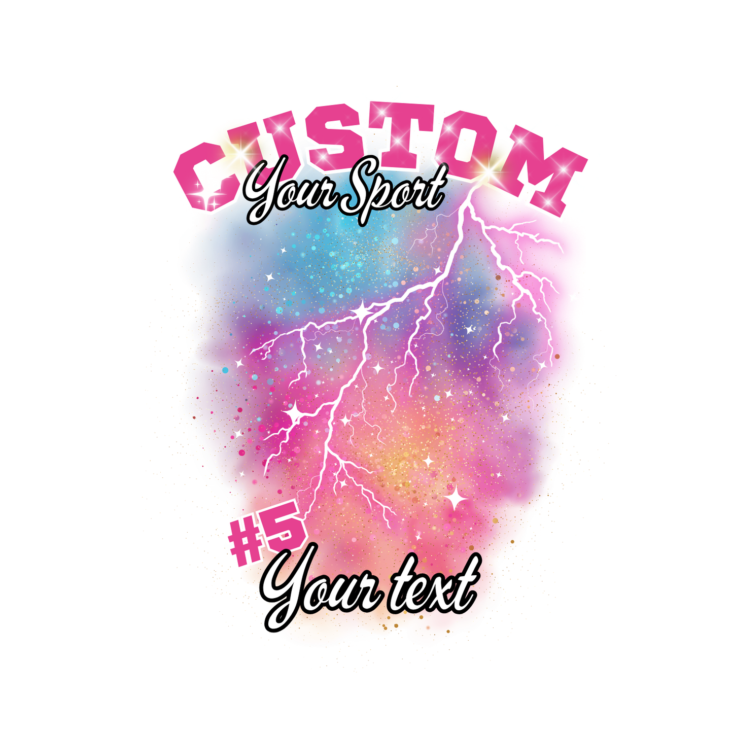 Custom Sports background tees and hoodies