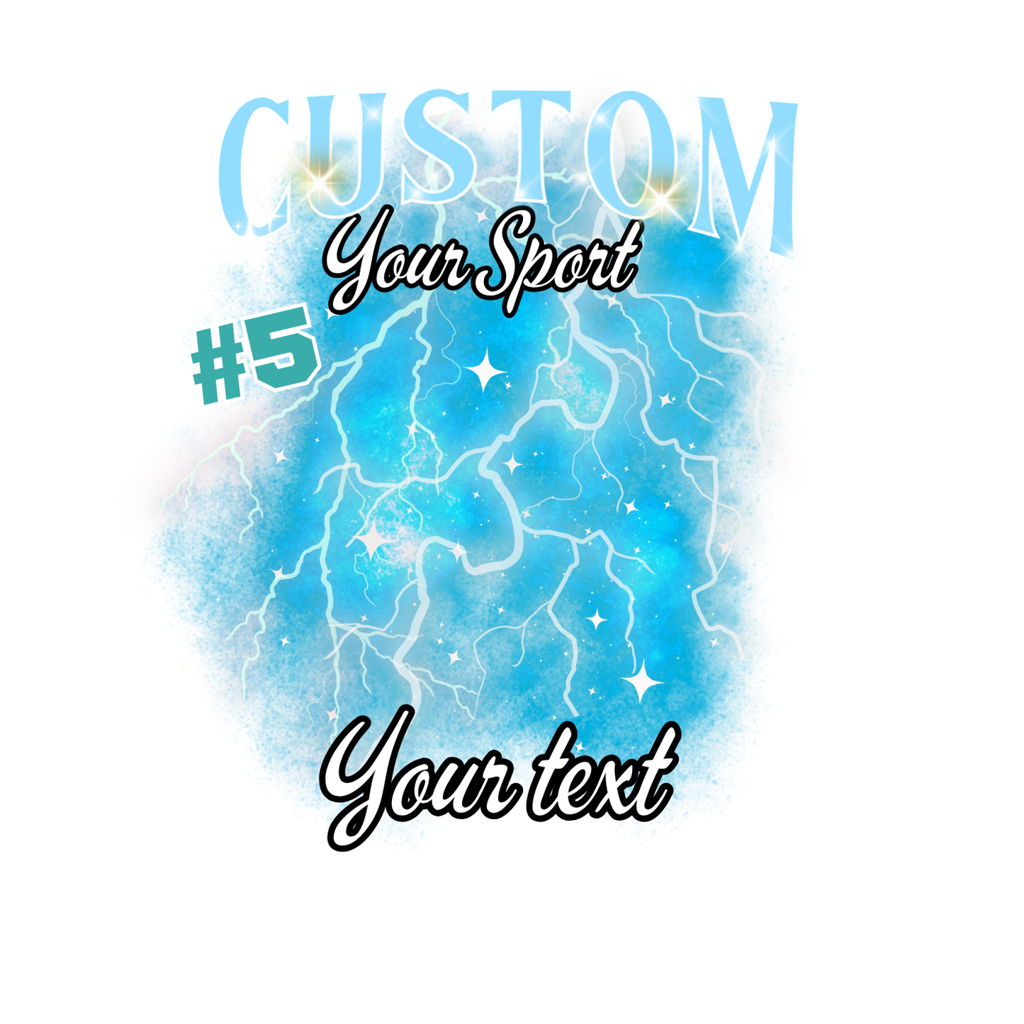 Custom Sports background tees and hoodies