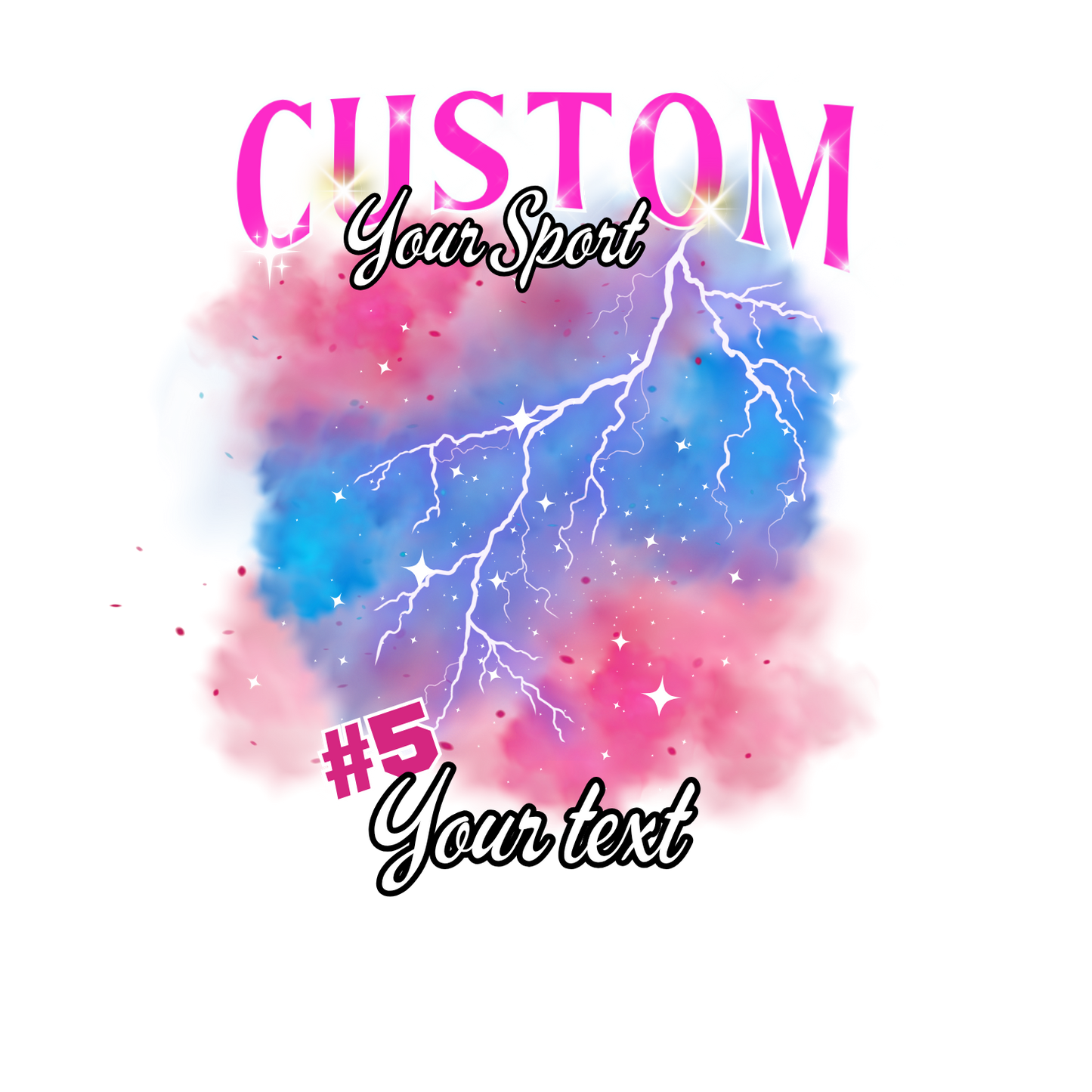 Custom Sports background tees and hoodies