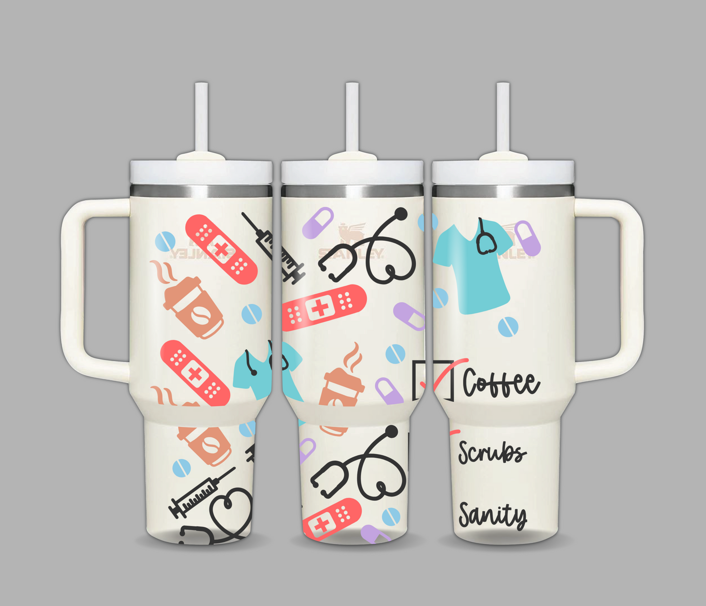 Nurse Fuel 20 and 40oz tumblers