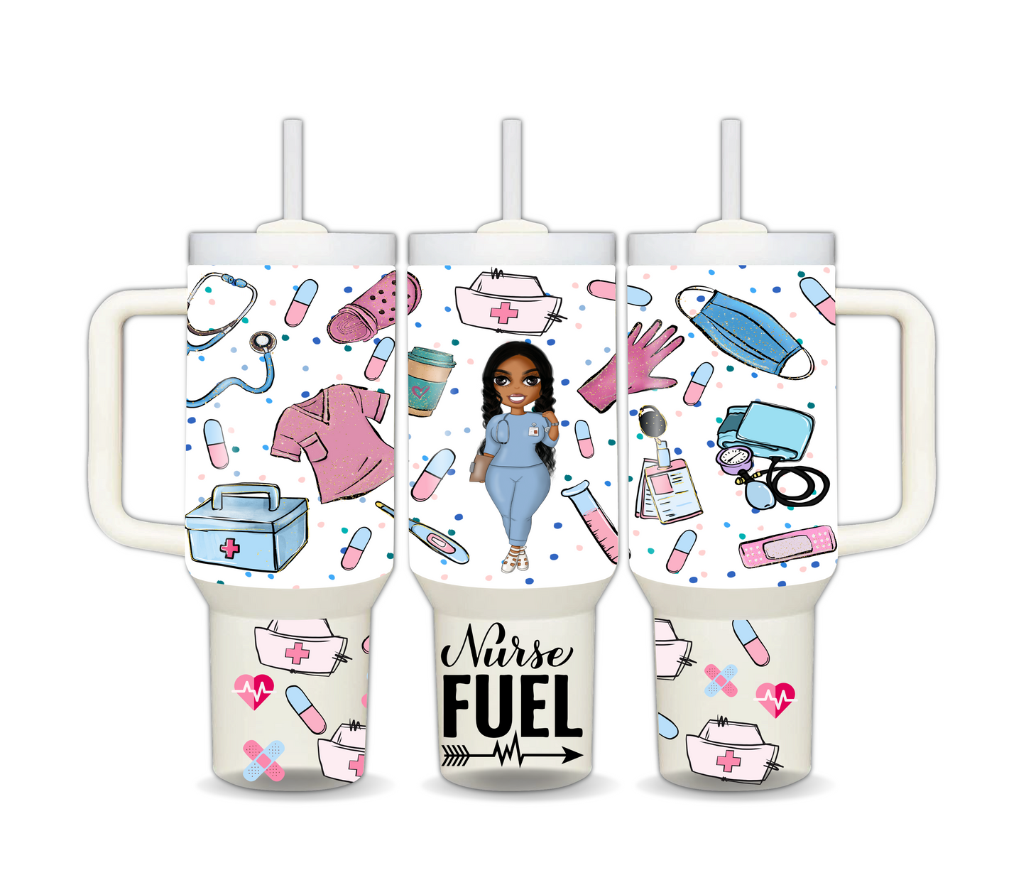 Nurse Fuel 20 and 40oz tumblers