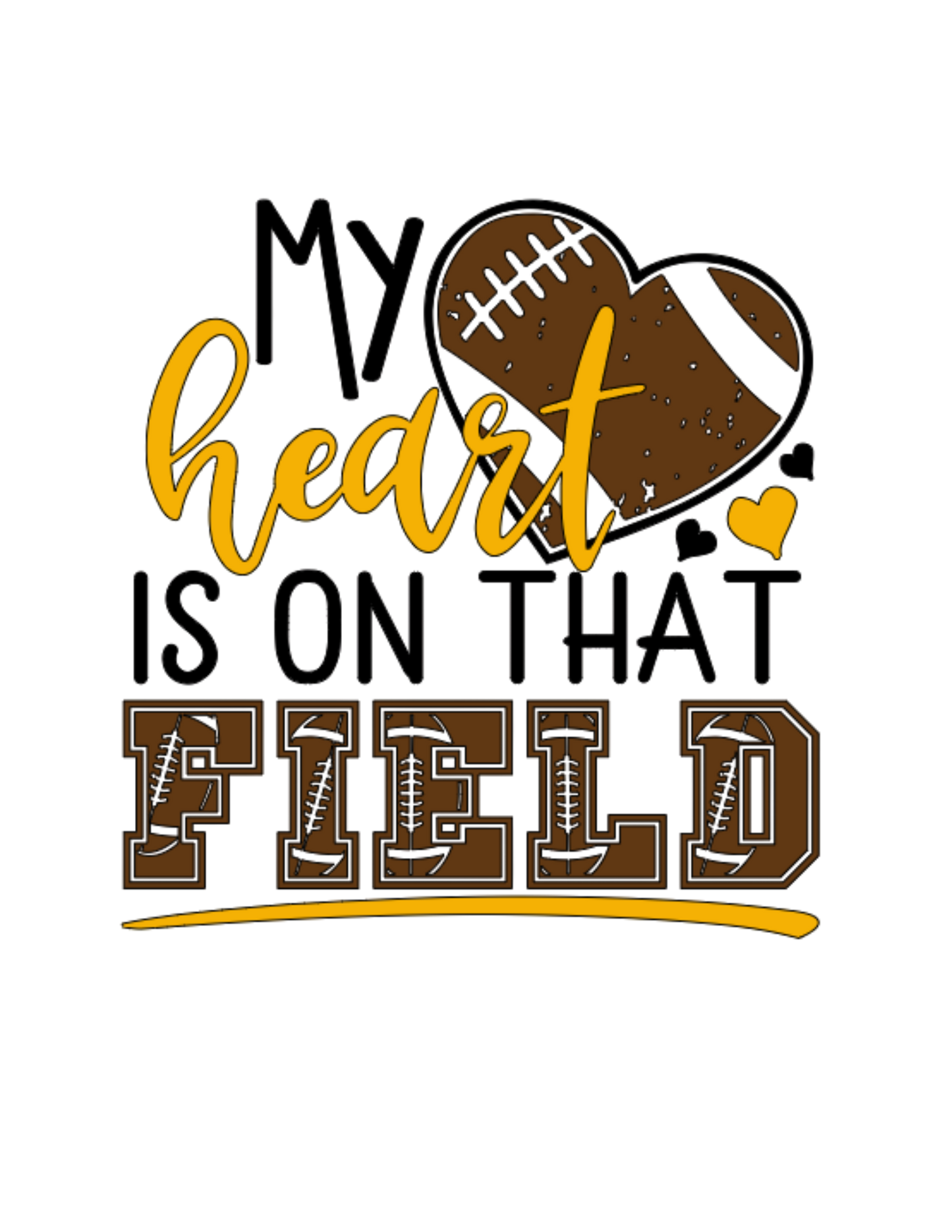 My heart is on that field tee and sweatshirt