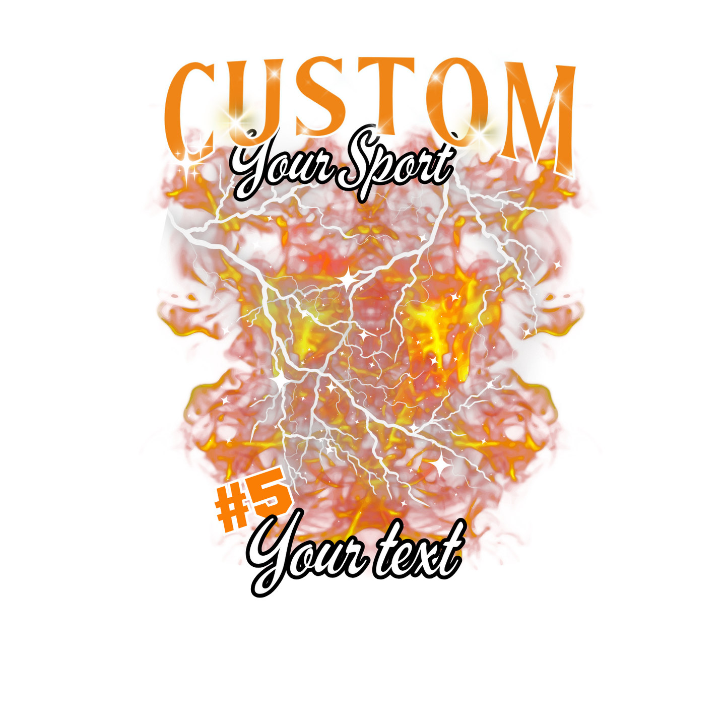 Custom Sports background tees and hoodies