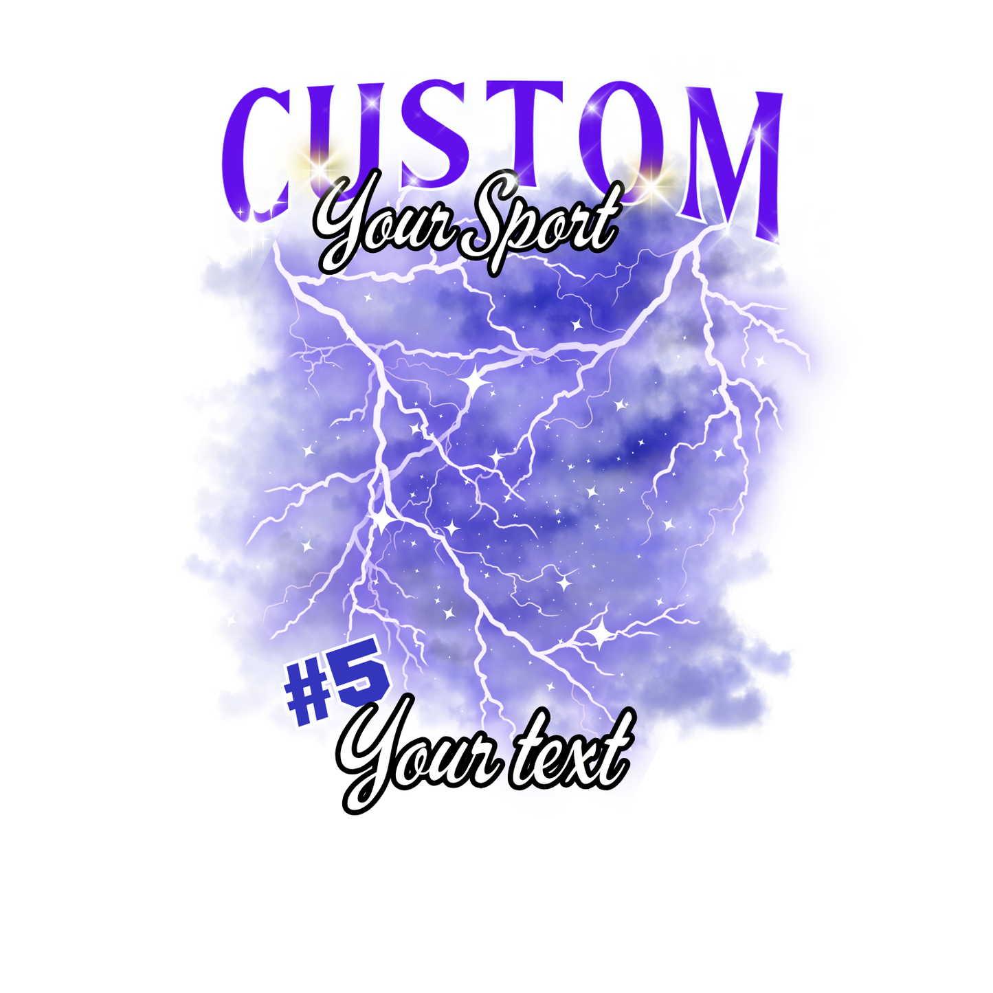 Custom Sports background tees and hoodies
