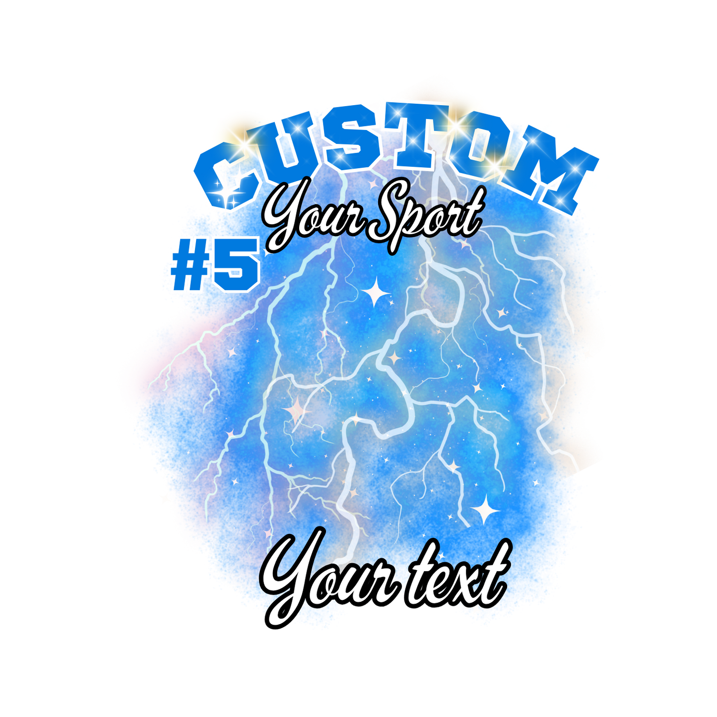 Custom Sports background tees and hoodies