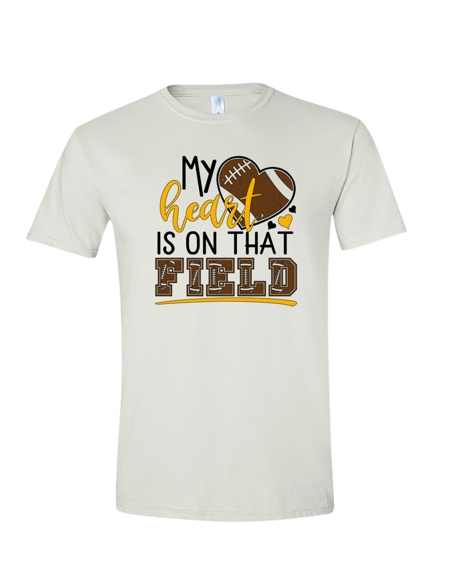 My heart is on that field tee and sweatshirt
