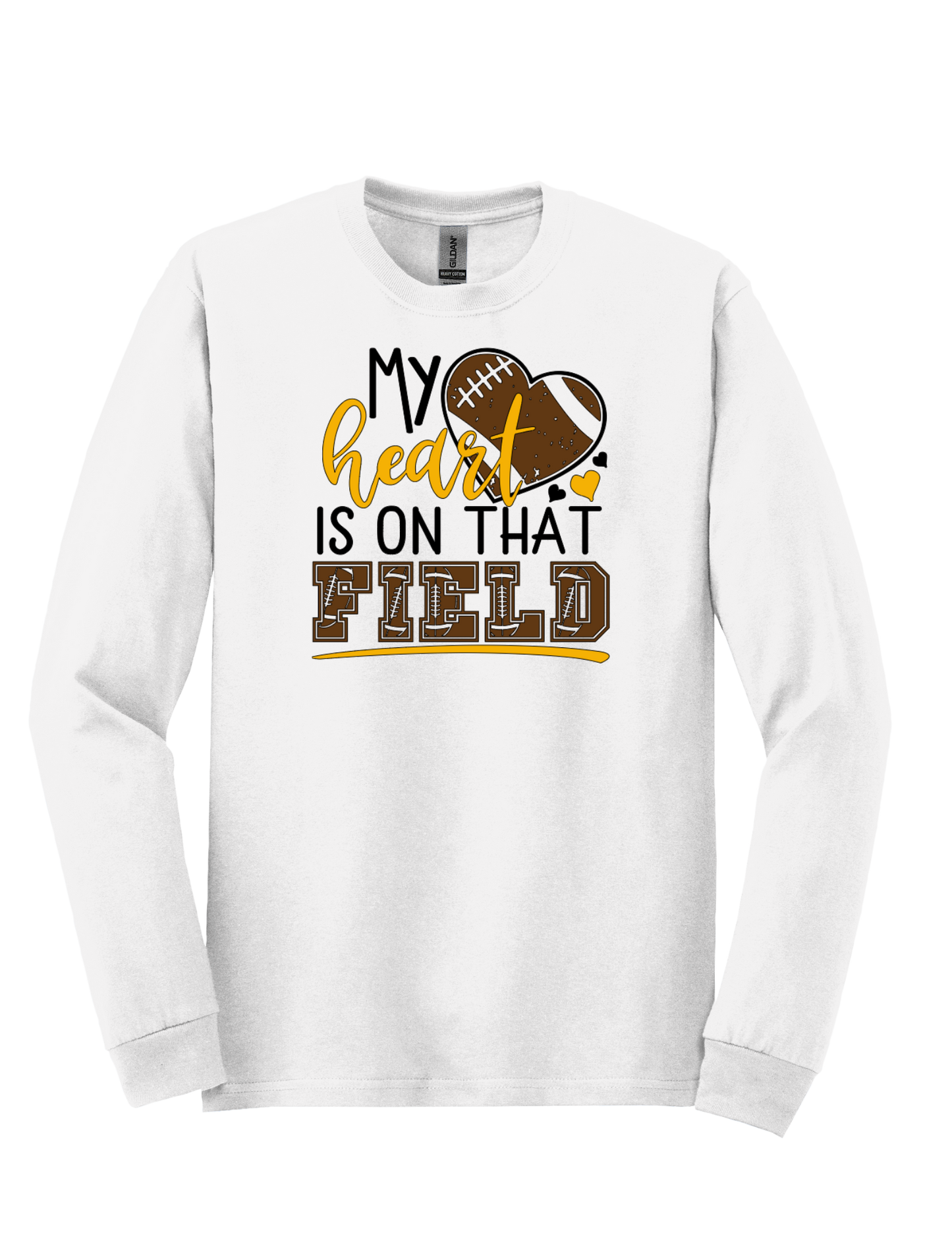 My heart is on that field tee and sweatshirt
