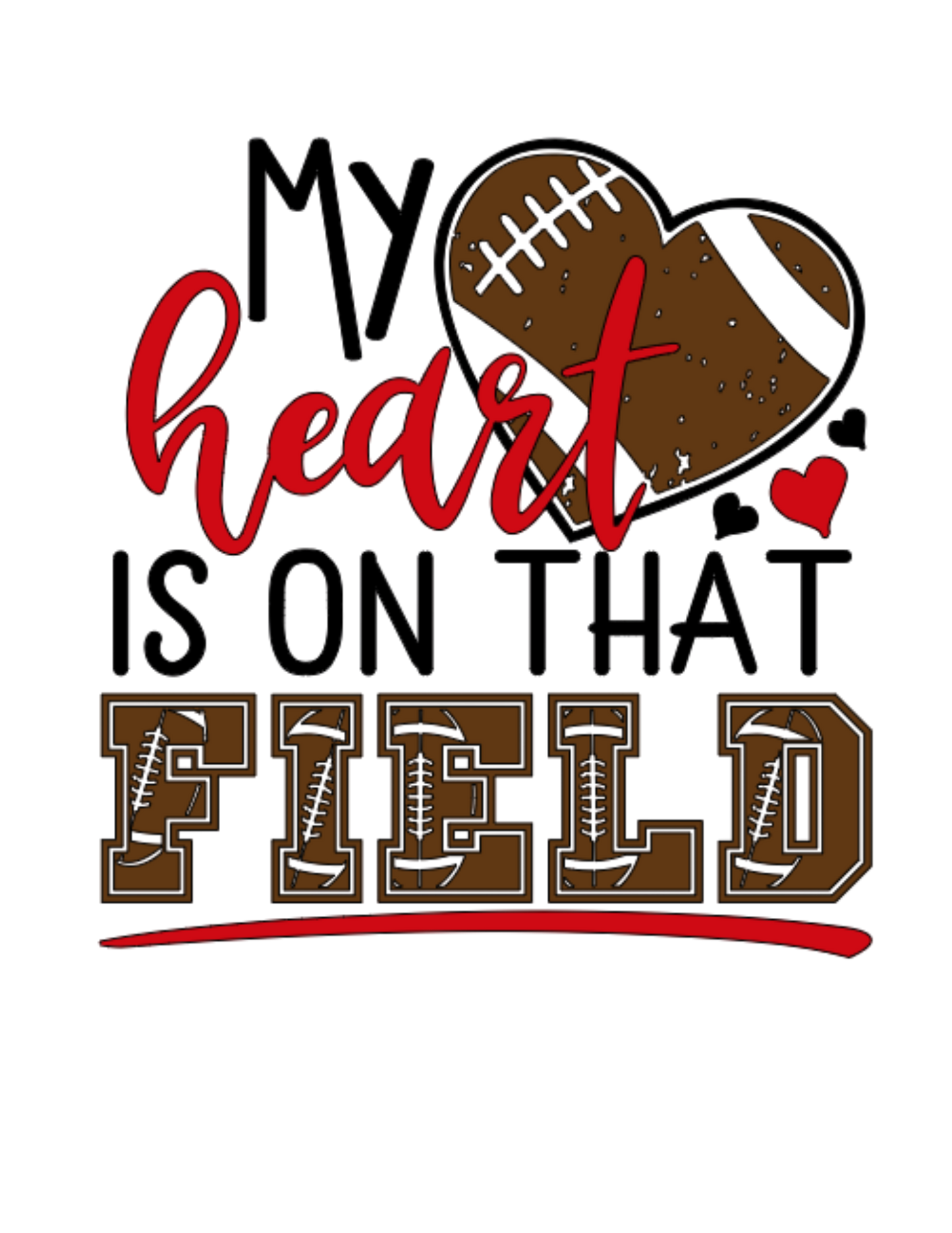 My heart is on that field tee and sweatshirt