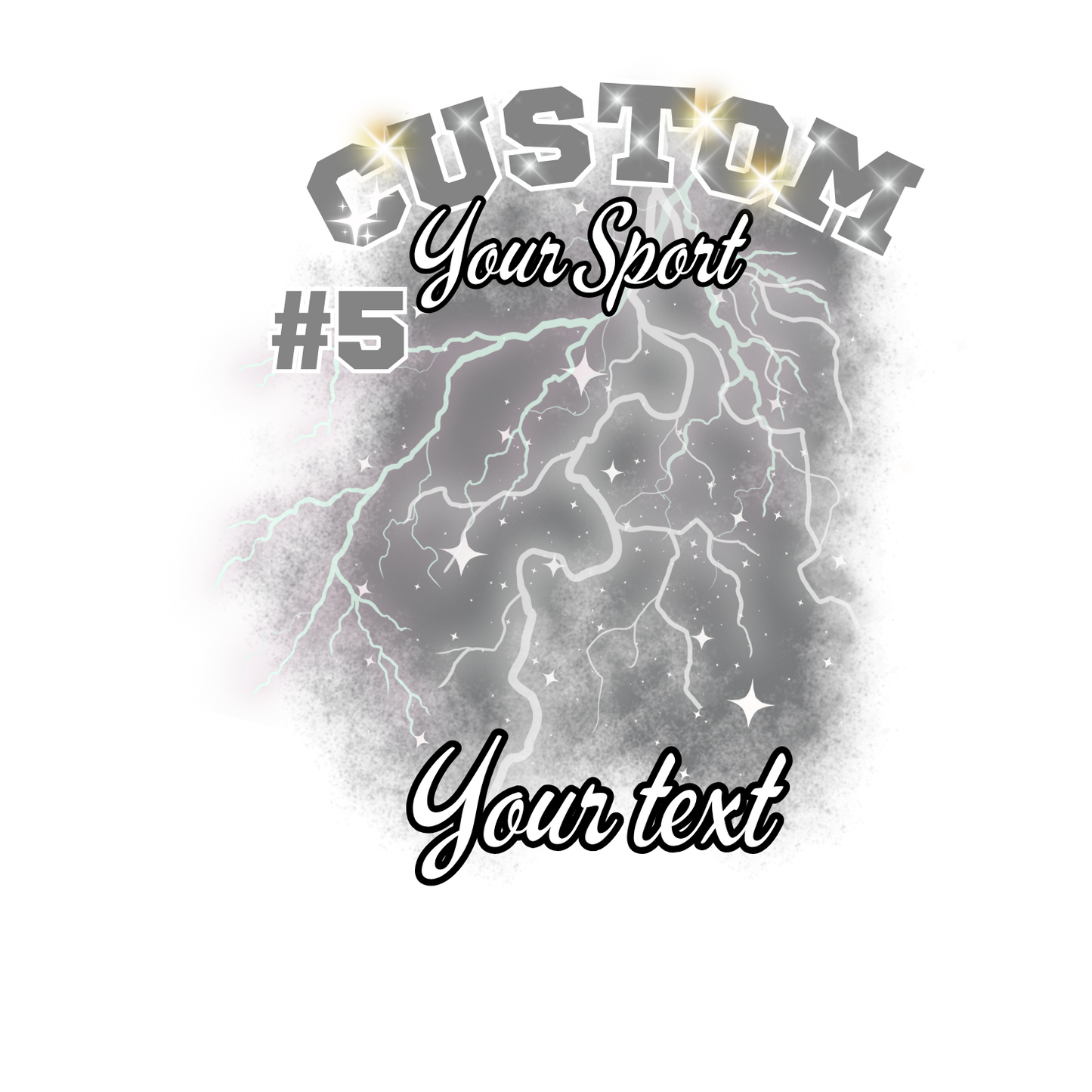 Custom Sports background tees and hoodies