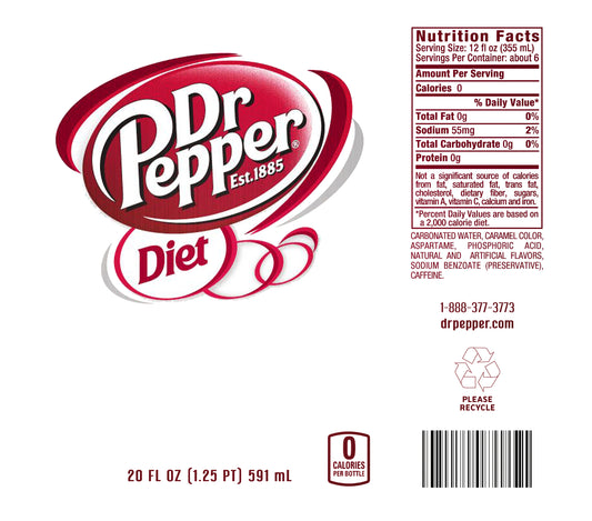 Diet Dr Pepper 20oz tumbler