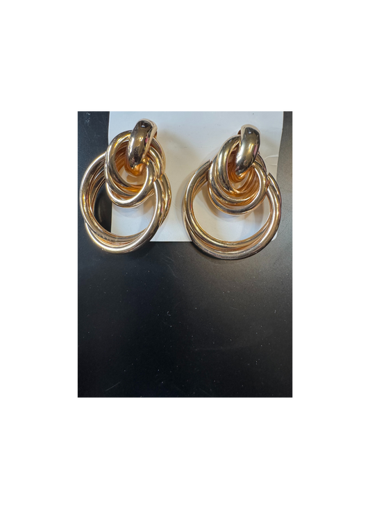 Gold looped earrings