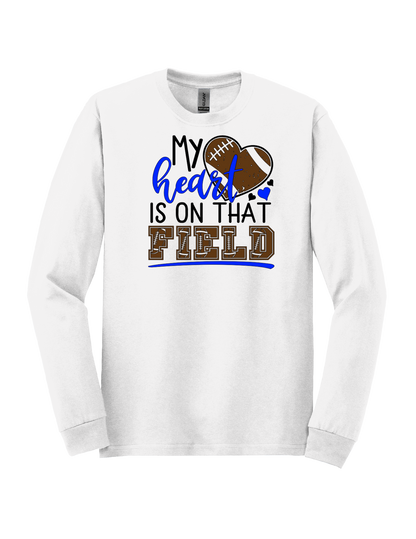 My heart is on that field tee and sweatshirt