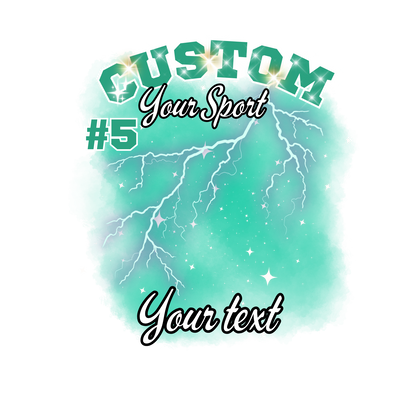 Custom Sports background tees and hoodies