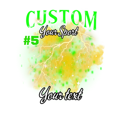 Custom Sports background tees and hoodies