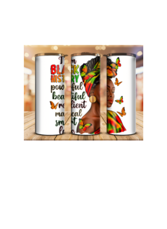I am Black History 20oz tumbler