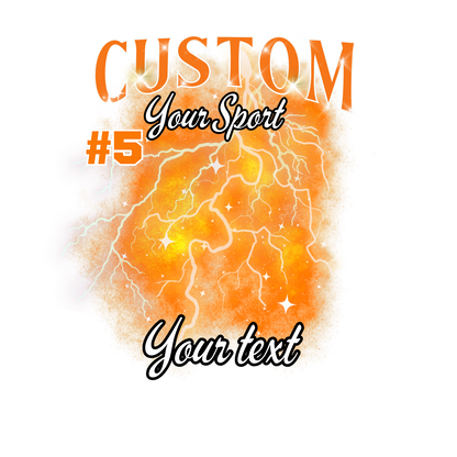 Custom Sports background tees and hoodies