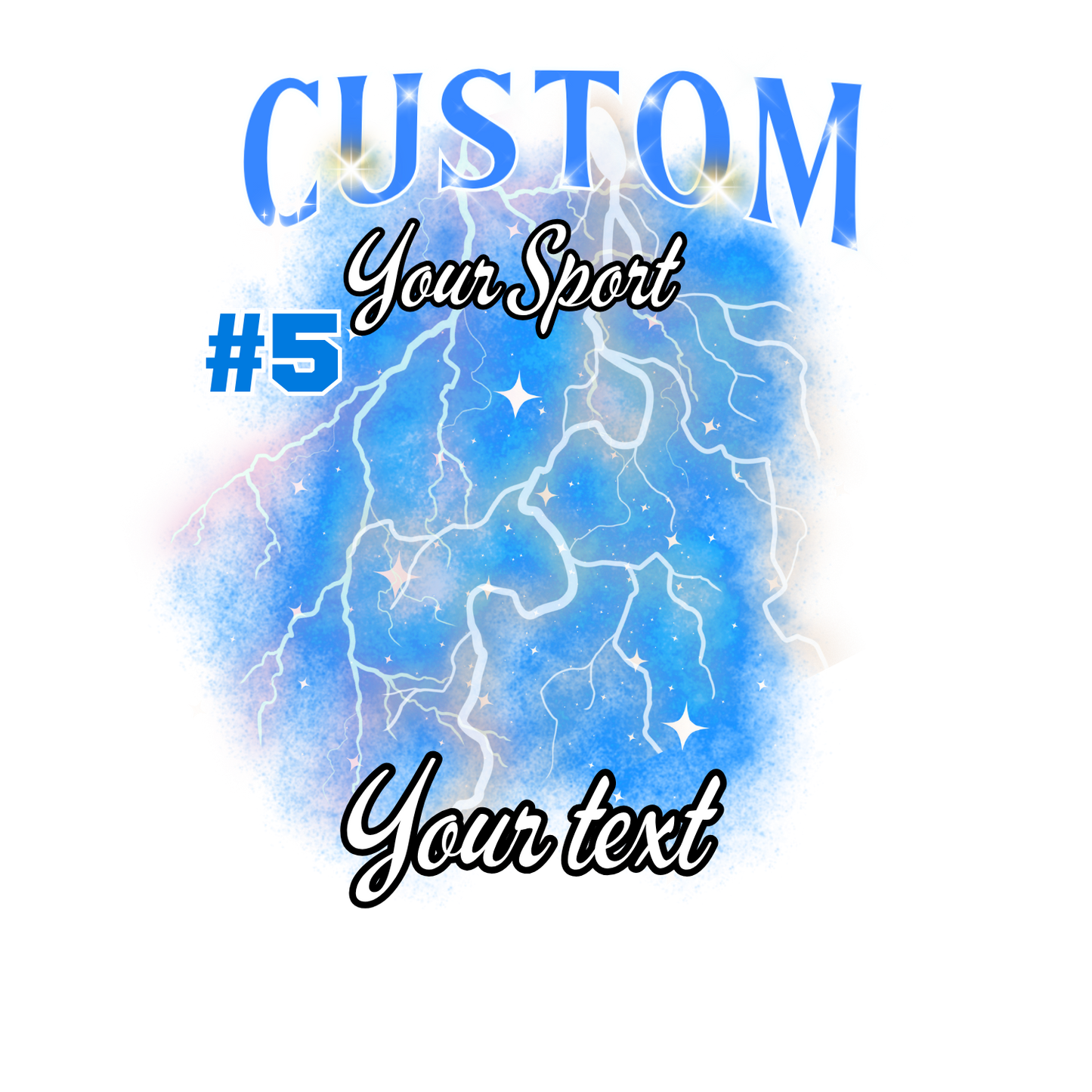 Custom Sports background tees and hoodies