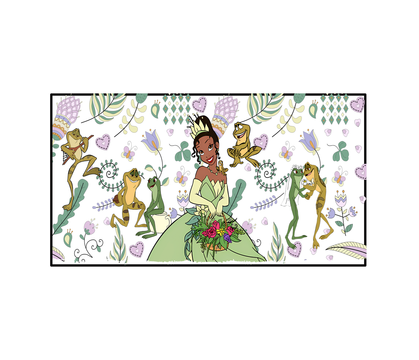 Princess and the Frog 40oz green shimmer tumbler