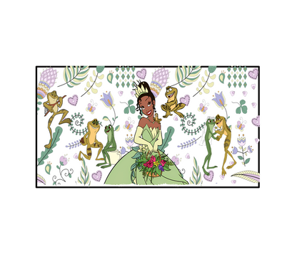Princess and the Frog 40oz green shimmer tumbler