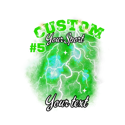 Custom Sports background tees and hoodies
