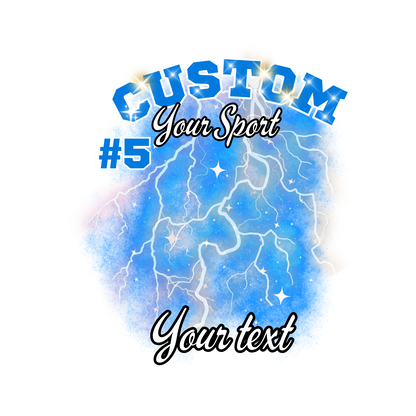 Custom Sports background tees and hoodies