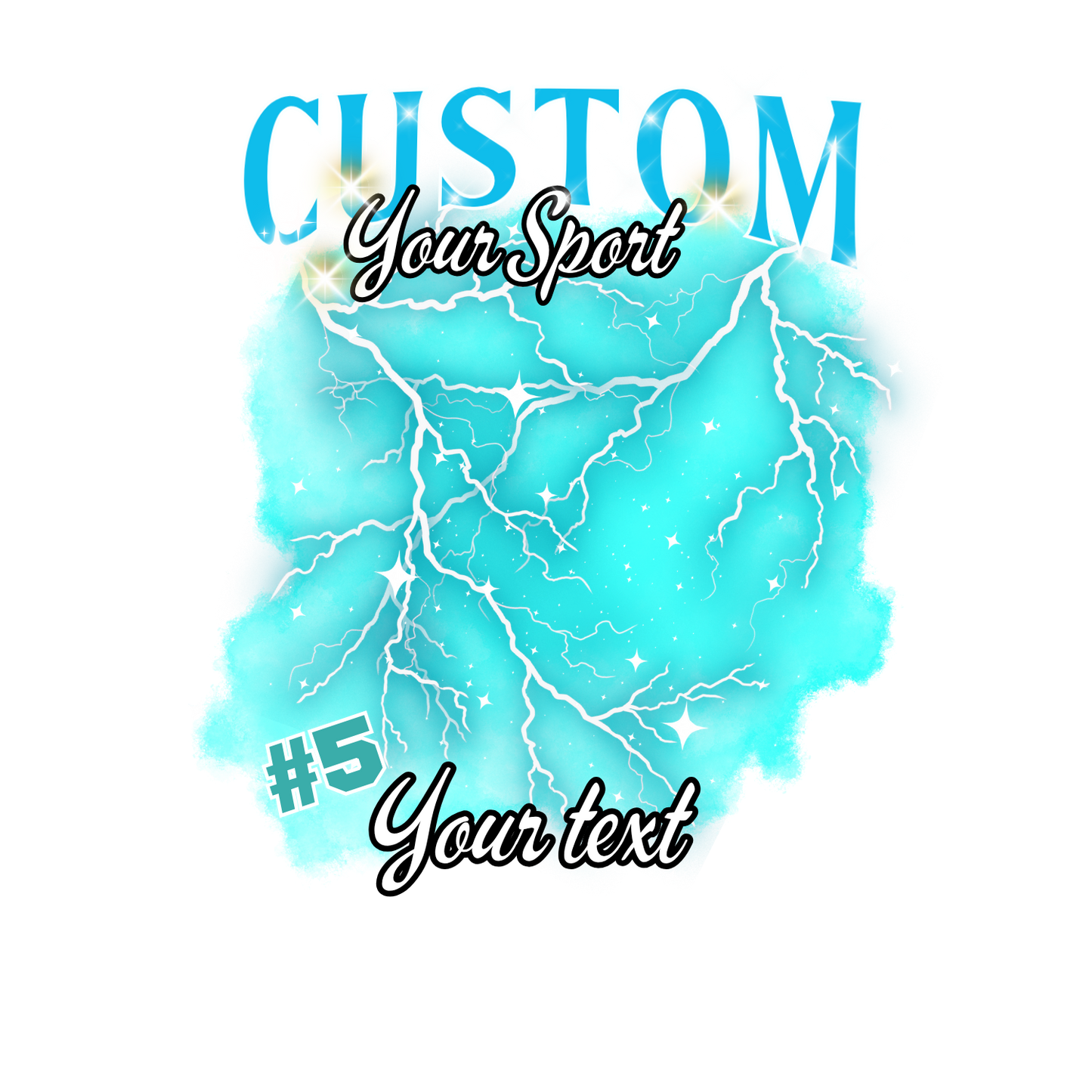 Custom Sports background tees and hoodies