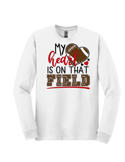 My heart is on that field tee and sweatshirt